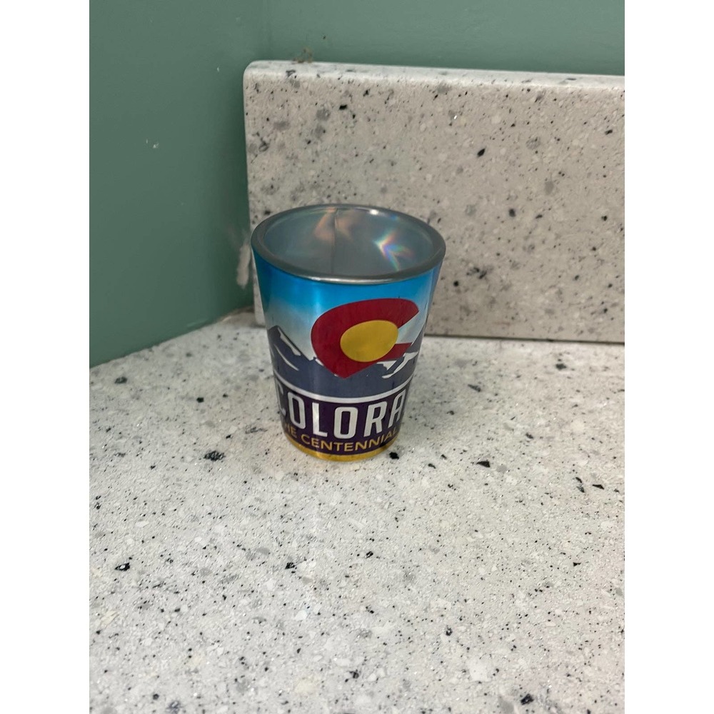 Colorado beauriful mountainous scene glass  shot glass